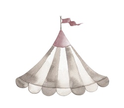 Babylove, wallstickers Cirkustag dusty pink