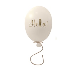 Wallsticker festballon Hello, cream