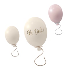 Wallsticker festballoner 3 stk, rose cream