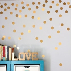 Wallstickers Gold dots 56/80 stk