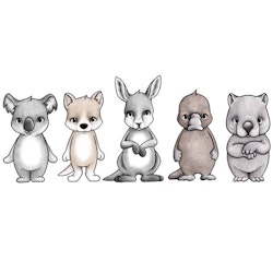 Stickstay, Aussie friends wallstickers