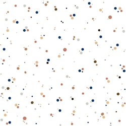Dekornik, tapet Dots Minimini Cinnamon Blue