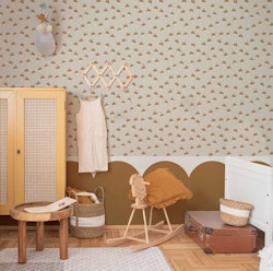 Dekornik, tapet Daisies Beige Cinnamon