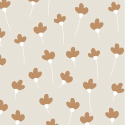 Dekornik, tapet Daisies Beige Cinnamon