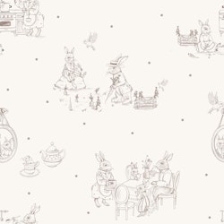 Dekorillo, tapet Vintage rabbit family