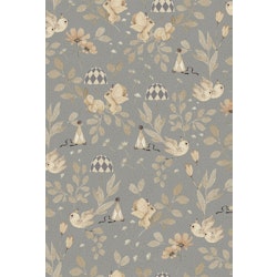 Mrs Mighetto, tapet Forest Flowers, Dove blue