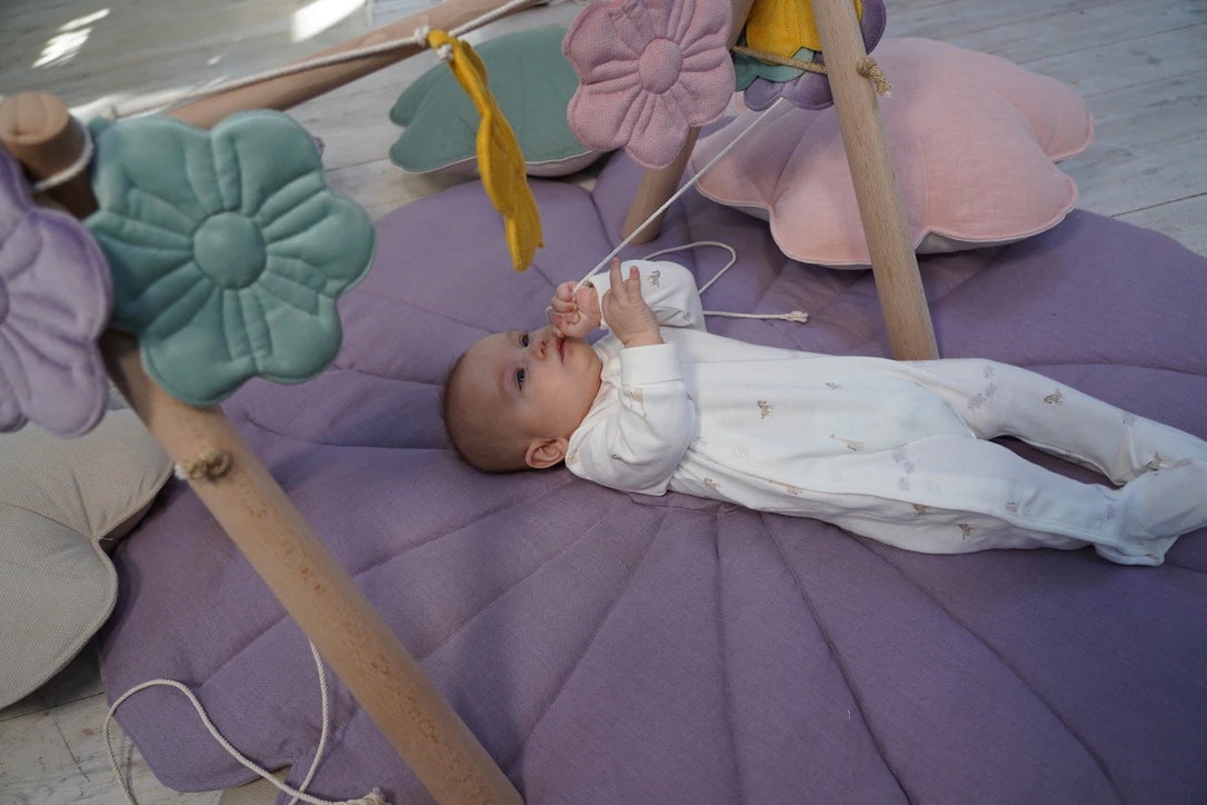 Moi Mili, legemåtte i linned, Bloom Lavender
