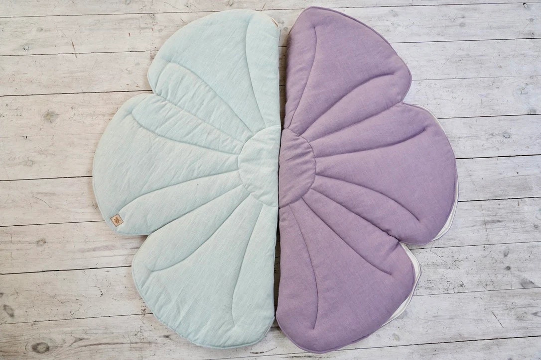 Moi Mili, legemåtte i linned, Bloom Lavender