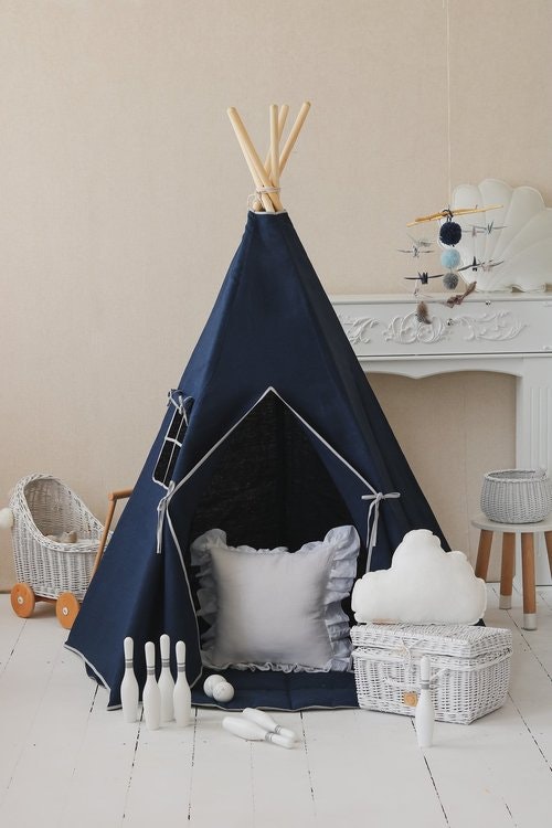 Moi Mili, tipi telt i linned, Navy Blue