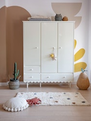 Woodluck, garderobe med 3 døre Babushka, hvid