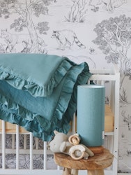 Lamps&Company, sengetøj i linned til tremmeseng, blå