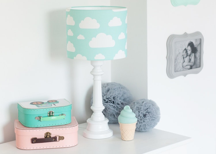 Lamps&Company, bordlampe Clouds, mint
