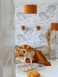 Lamps&Company, loftslampe i linned, mustard