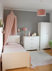 Lamps&Company, loftslampe i fløjl, lyserød