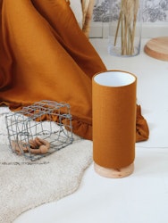 Lamps&Company, sengelampe i linned, mustard
