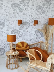Lamps&Company, væglampe i linned, mustard