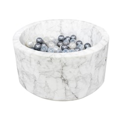 Misioo, boldbassin i fløjl med 200 bolde, grå marmor