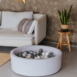 Babylove, lysegrå boldbassin BASIC (hvid, perle, grå, sølv)