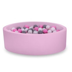 Babylove, lyserød boldbassin BASIC (grå, lyserød, perle, hvid)