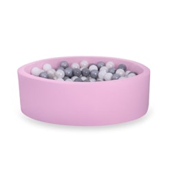 Babylove, lyserød boldbassin BASIC (grå, sølv, perle, hvid)