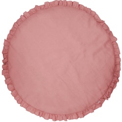 Cotton&Sweets, legemåtte i linned med flæser DeLuxe, blush