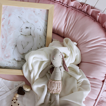 Cotton&Sweets, babynest i satin, blush