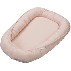Cotton&Sweets, klassisk babynest i linned, lyserød