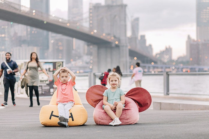 The Brooklyn Kids, Ears Bean bag, burgundy
