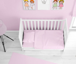 Babylove, lyserødt sengesæt till juniorseng