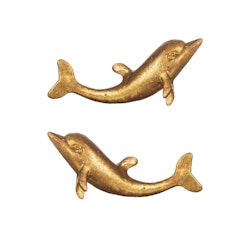 Sass&Belle, guld knopper Delfin, 2 stk