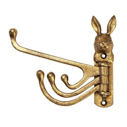 Sass&Belle, flerarmet vægkrog guld kanin