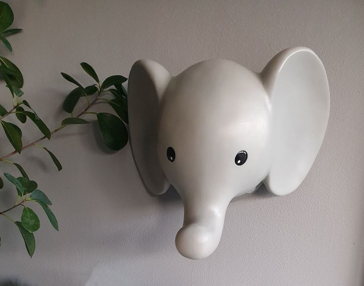 JaBaDaBaDo, væglampe trofæ, Elefant