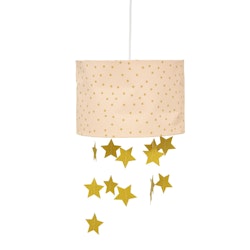 Lyserød loftlampe til børneværelset, stjerner