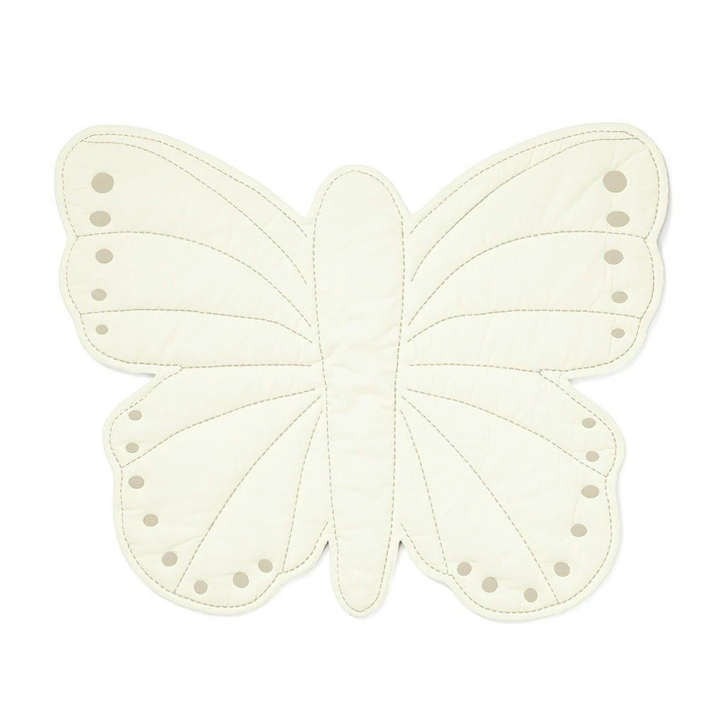 Cam Cam, legemåtte i bomuld Butterfly, Off white