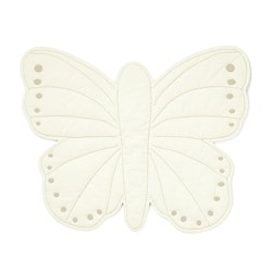 Cam Cam, legemåtte i bomuld Butterfly, Off white