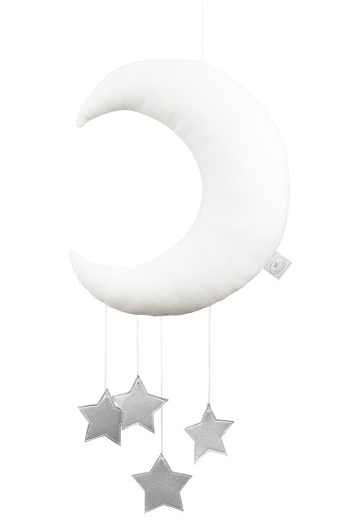 Cotton&Sweets, uro, hvid måne med sølvstjerner
