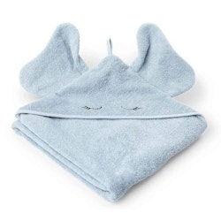 Liewood, håndklæde Augusta, Elefant Baby Blue