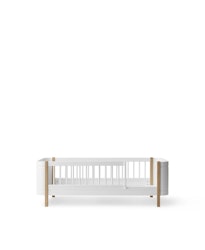 Oliver Furniture, juniorseng Mini+, hvid/eg