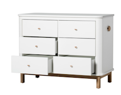 Oliver Furniture, kommode, hvid/eg