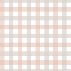 Dekornik, tapet Retro Check Beige Pink Small
