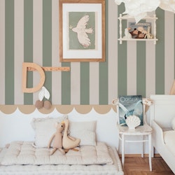 Dekornik, tapet Retro Stripes Green