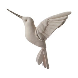 Love me decoration, vægdekoration lys beige kolibri