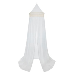 Jollein, boho sengehimmel med blonder, vintage ivory