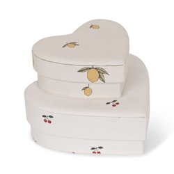Konges Sløjd, æske-sæt Heart box, Cherry/Lemon