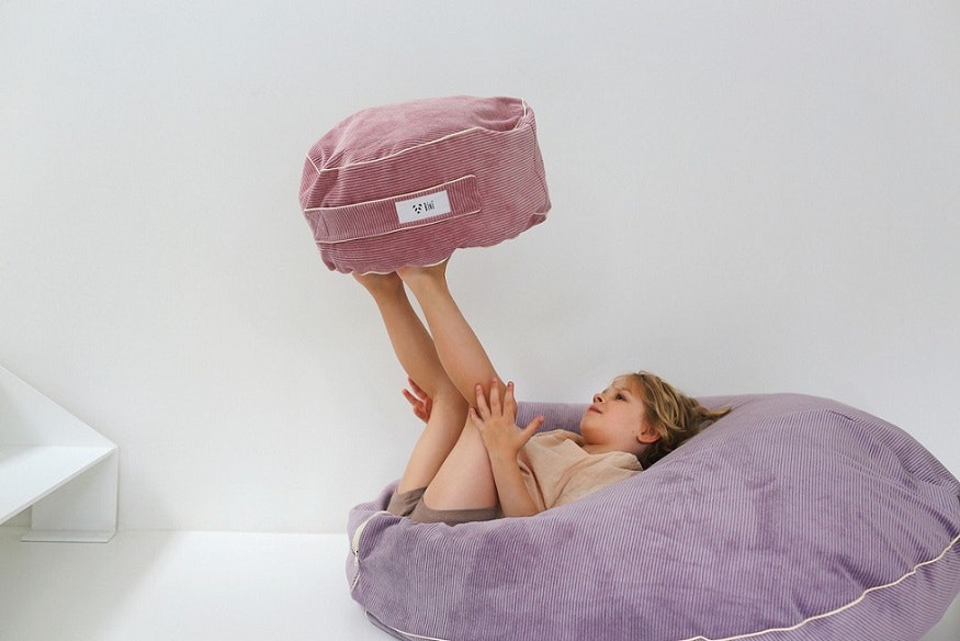 Bini, puf Cozy, lyserød