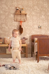 Majvillan, tapet Summer fields, soft brown