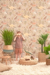 Majvillan, tapet Dinosaur vibes, sandy beige