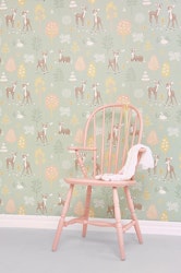 Majvillan, tapet Golden woods, dusty green