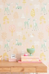 Majvillan, tapet Golden woods, sweet pink