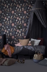 Majvillan, tapet Golden woods, deep grey